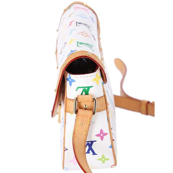 Louis Vuitton Takashi Murakami Monogram Multicolor Sologne White Crossbody - Picture 3 of 8